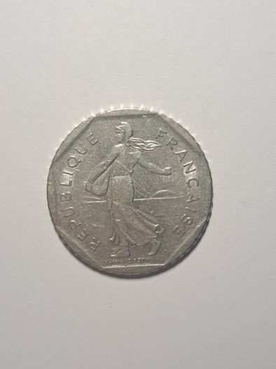 France 2 franc coin