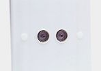 New Flush Mount Twin Coaxial Aerial Socket Tv Accesories