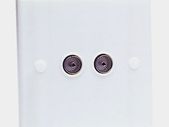 New Flush Mount Twin Coaxial Aerial Socket Tv Accesories