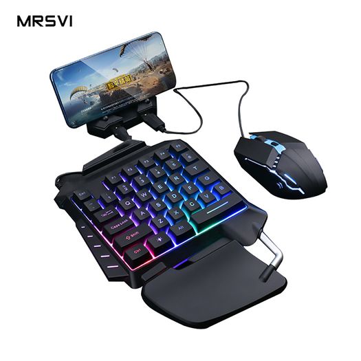 Single hand One-Handed Gaming Keyboard 35 Keys RGB Backlit Portable
