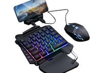 main image for ad Single hand One-Handed Gaming Keyboard 35 Keys RGB Backlit Portable