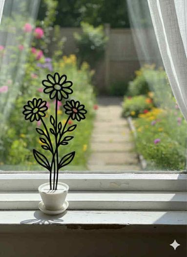 Minimalist Flower Silhouettes - Set of 3