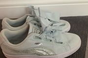 Grey Puma Basket Runners