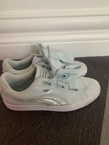 Grey Puma Basket Runners