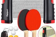 NEW SALE | Table Tennis Set, Table Tennis Racket Set, 2 Ping Pong Rackets, 6 Balls, 1 Bag, 1 Extendable Net, Table Tennis Set for Beginners and Advanced Players