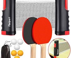 NEW SALE | Table Tennis Set, Table Tennis Racket Set, 2 Ping Pong Rackets, 6 Balls, 1 Bag, 1 Extendable Net, Table Tennis Set for Beginners and Advanced Players
