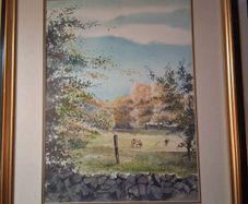 Large Colum McEvoy Irish landscape with cattle