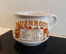 Vintage Collectible Soup Mug Mushroom