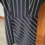 Ladies Navy and White Striped Dress NEW Size 10 Image 3