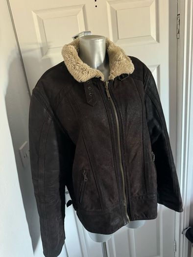 Men's River Island genuine leather winter jacket size L
