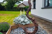 Rustic outdoor sculpture