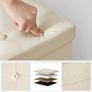 New Beige Leather Storage Chest - FREE P&P Image 2