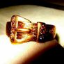 Vintage Hallmarked Diamond Buckle Ring Image 2