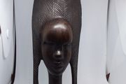 Vintage African Handcarved Wooden Tribal Female Figure