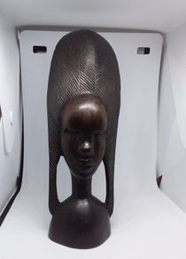 Vintage African Handcarved Wooden Tribal Female Figure