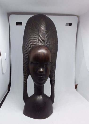 Vintage African Handcarved Wooden Tribal Female Figure