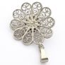 800 Silver Vintage Dutch Filigree Delfth Pendant Image 3
