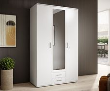 Premium 3-Door Wardrobe with Mirror & Drawers - Stylish & Practical