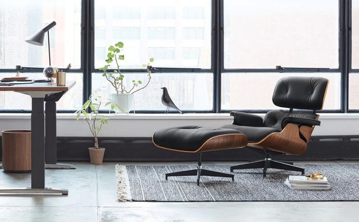 Replica Lounge Chair with Ottoman NORMAL W Palisander