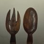 Large carved wooden Spoon and Fork lenght 24 inches Image 3