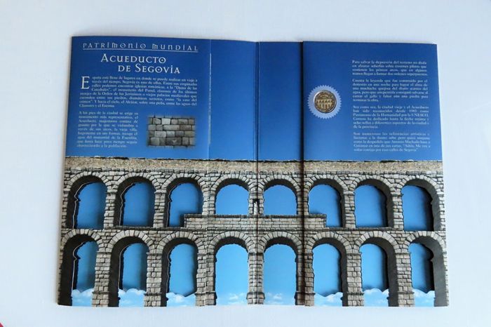 Spain 2016 2 euro coincard - Segovia Aqueduct - Sealed with Stamps