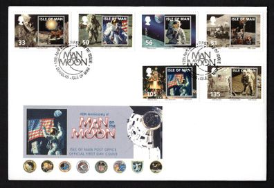 2009 Isle of Man Europa: Astronomy. 40th Anniversary of First Manned Moon Landing Commemorative Stamps First Day Cover (FDC)