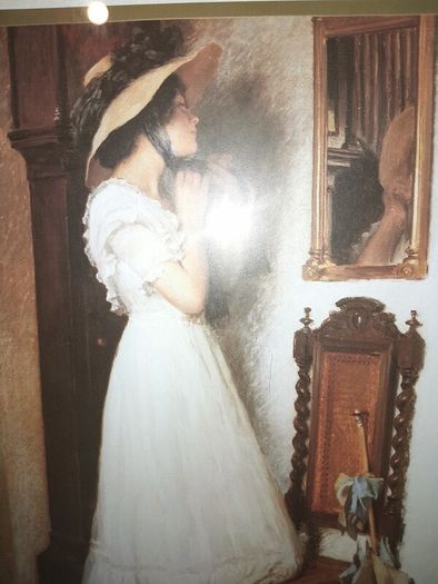 The new hat-picture in wooden frame