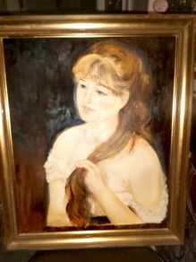 Beautiful oil painting of a young lady