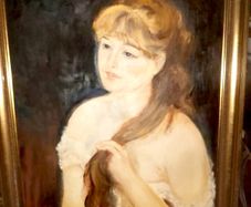 Beautiful oil painting of a young lady