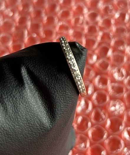 9ct White Gold Diamond Eternity Ring Size U 2grams 14 Diamonds 0.22ct