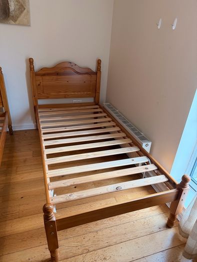 2 Solid Pine Single Bed Frames