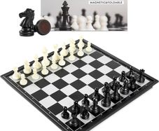 NEW SALE | Chess Set, Folding Chess Board, Magnetic Chess Pieces, Travel Chess Games Toys for Kids Adults, Portable Chess Board Set, Educational Board Games Gifts