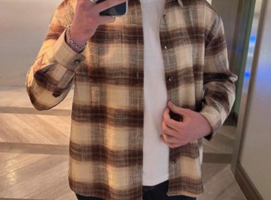 Men's checked shirt