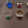 Lot of 15 Collectible Brass Rings Antique Style Mixed Stone Rings Image 4