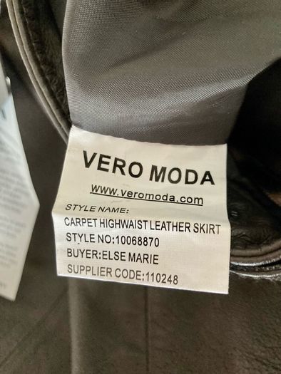 Vero Moda real leather skirt, BNWT, size 10