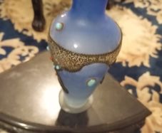 Vintage Hand Blown Morrocan Art Glass Vase