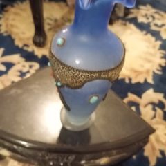 Vintage Hand Blown Morrocan Art Glass Vase