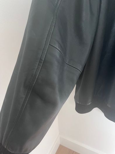 Mens Leather Bomber Jacket