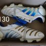 Football Boots Adidas Pedator Pulse Beckham White/Blue (2004) Size 9UK SG Image 3