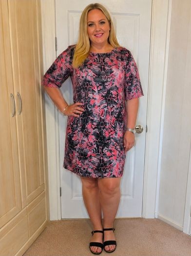 River Island Abstract Print Shift Dress  UK 16  EU 42