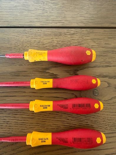 VDE Screwdrivers Flat Head Wiha Wera Stanley