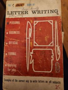 Book Of Letter Writing. Bic 1964 Publication By Wolf Publishing Ltd For Bic Swan Ltd.. Paperback In  Fair Condition. See Photos For Same.