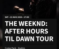 The Weeknd After Hours Til Dawn 2026 Tour Tickets - Gold Circle Standing