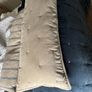 Large white company bolster velvet Image 2