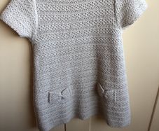 Zara Kniwear baby girls 12-18 knit dress with bow detail