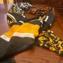 SAMOON new scarf  / shawl with tags on in black, burnt orange and white Image 3