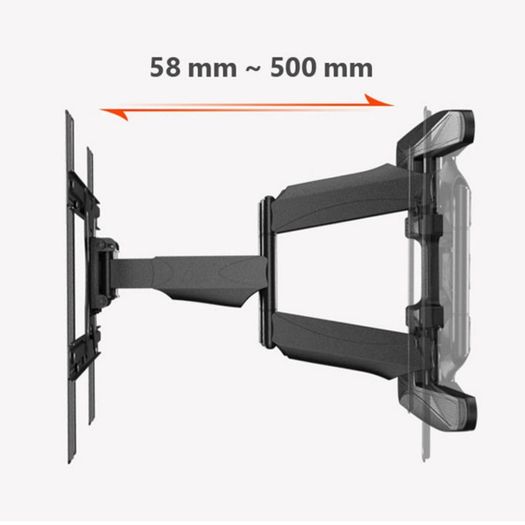 Tv Wall Mount Bracket Tilt Swivel Long Arm 45"-70"