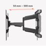 Tv Wall Mount Bracket Tilt Swivel Long Arm 45"-70" Image 3