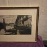 1955 Lithograph by Bernard Buffet "Bords De Marne" Framed Image 5