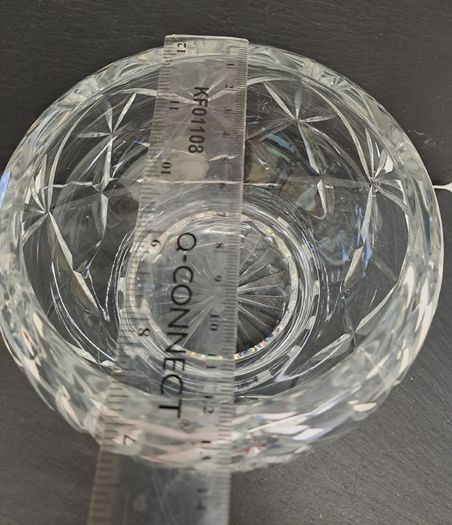 Crystal heavy round bowl